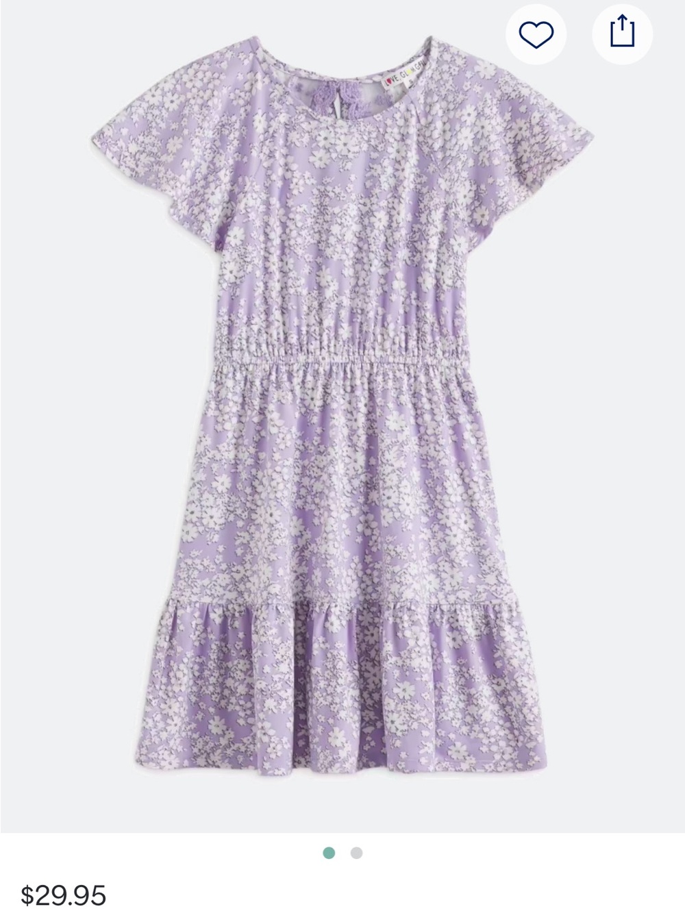 Love Glam Girl Leva flutter sleeve dress